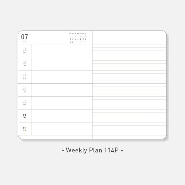 Weekly plan - 2023 Basic B6 Dated Weekly Planner Diary