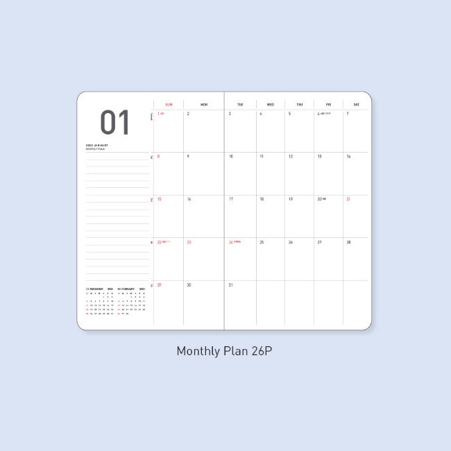 Monthly plan - 2023 Premium Basic Dated Monthly Planner