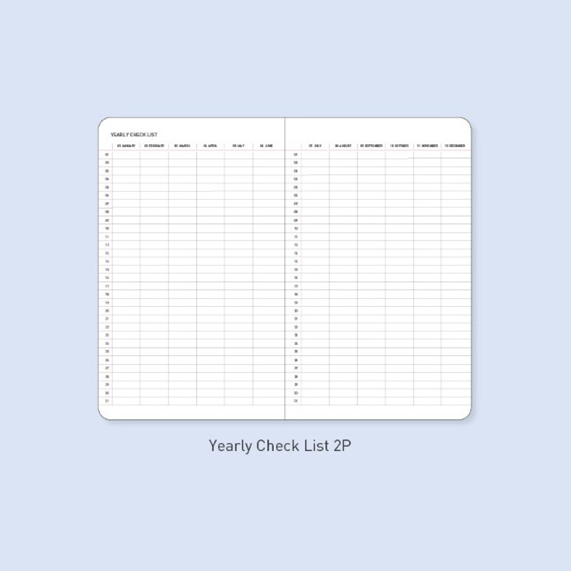 Yearly checklist - 2023 Premium Basic Dated Monthly Planner