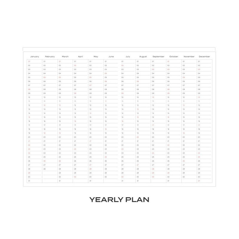 Yearly plan - 2023 Simple A5 Medium Dated Weekly Planner