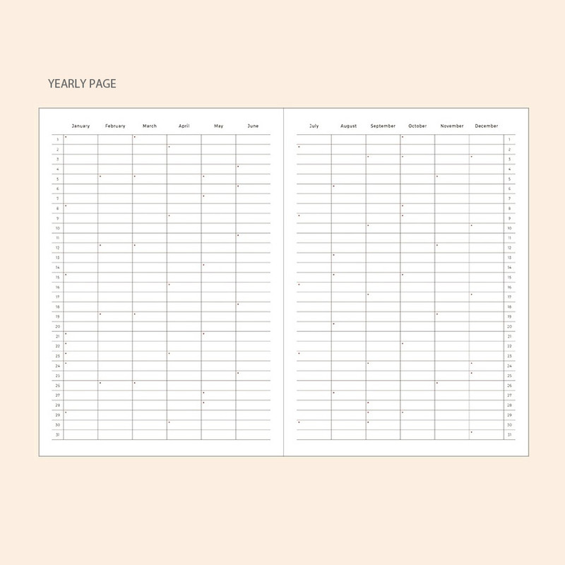 Yearly page - 2023 Slow Life B6 Dated Weekly Planner