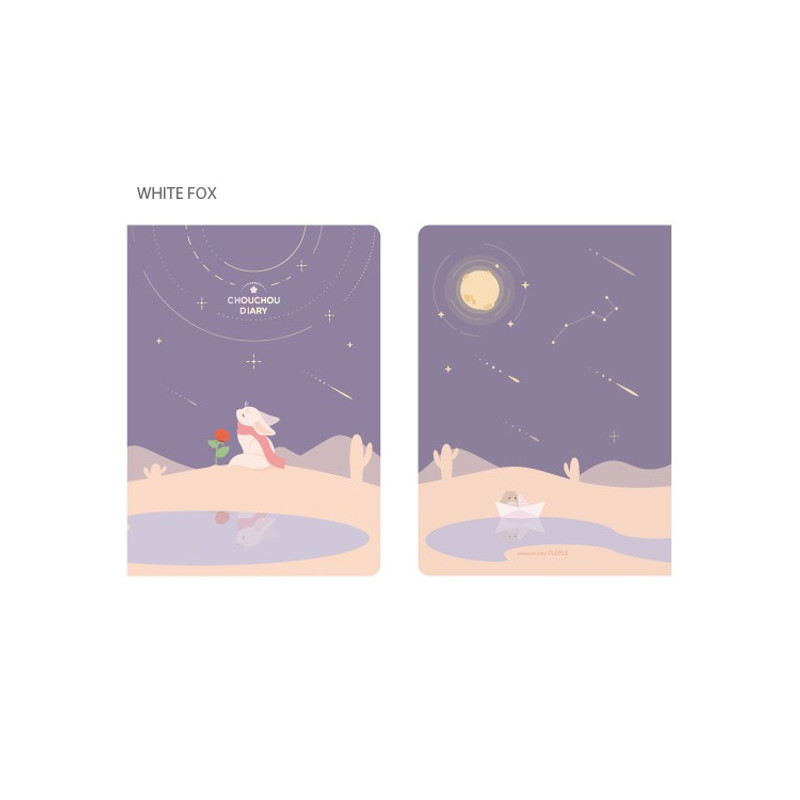 White fox - 2023 Chou Chou B6 Dated Weekly Planner White fox - 2023 Chou Chou B6 Dated Weekly Planner