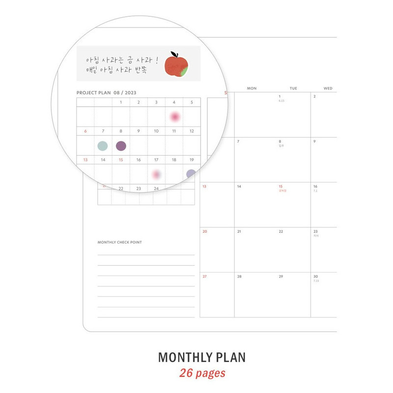Monthly plan - 2023 Brilliant Dated Daily Diary Planner