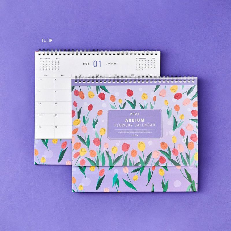 Tulip - 2023 Flowery Standing Flip Monthly Desk Calendar Tulip - 2023 Flowery Standing Flip Monthly Desk Calendar