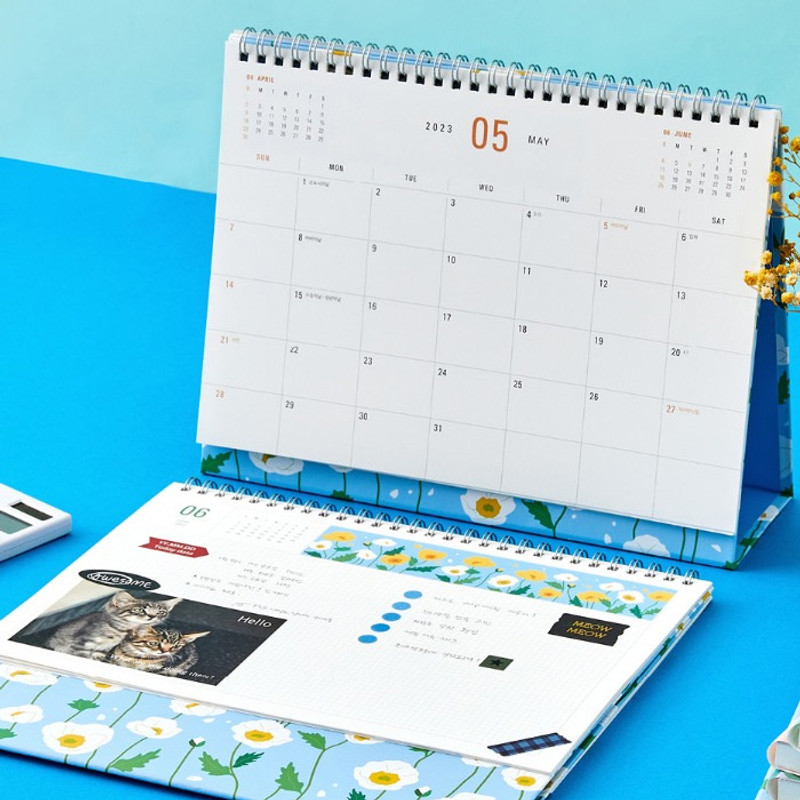 Monthly plan - 2023 Flowery Standing Flip Monthly Desk Calendar Monthly plan - 2023 Flowery Standing Flip Monthly Desk Calendar