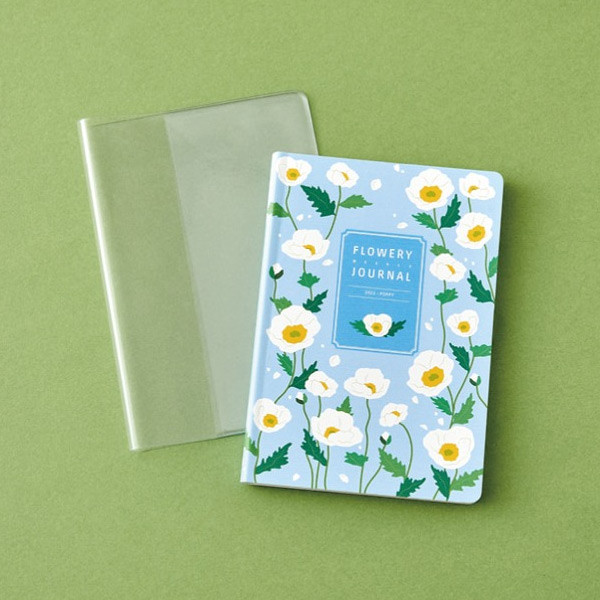 Clear PVC cover - 2023 Flower Pattern Dated Weekly Journal Diary