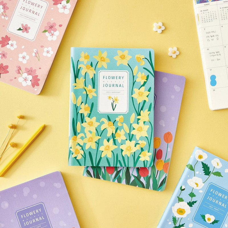 2023 Flower Pattern Dated Weekly Journal Diary