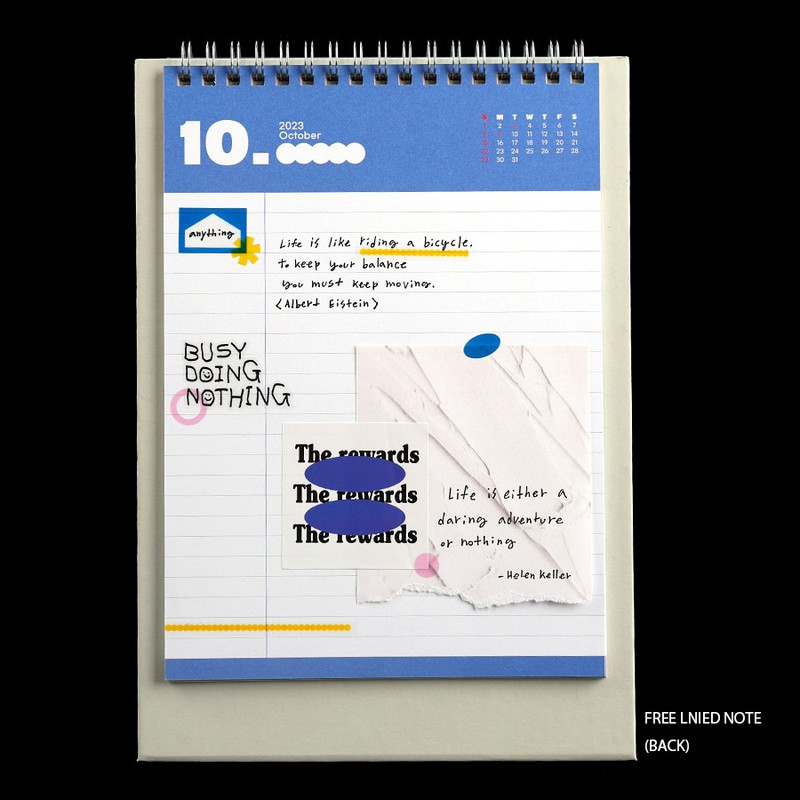 Wanna This 2023 Round A5 Standing Flip Desk Calendar