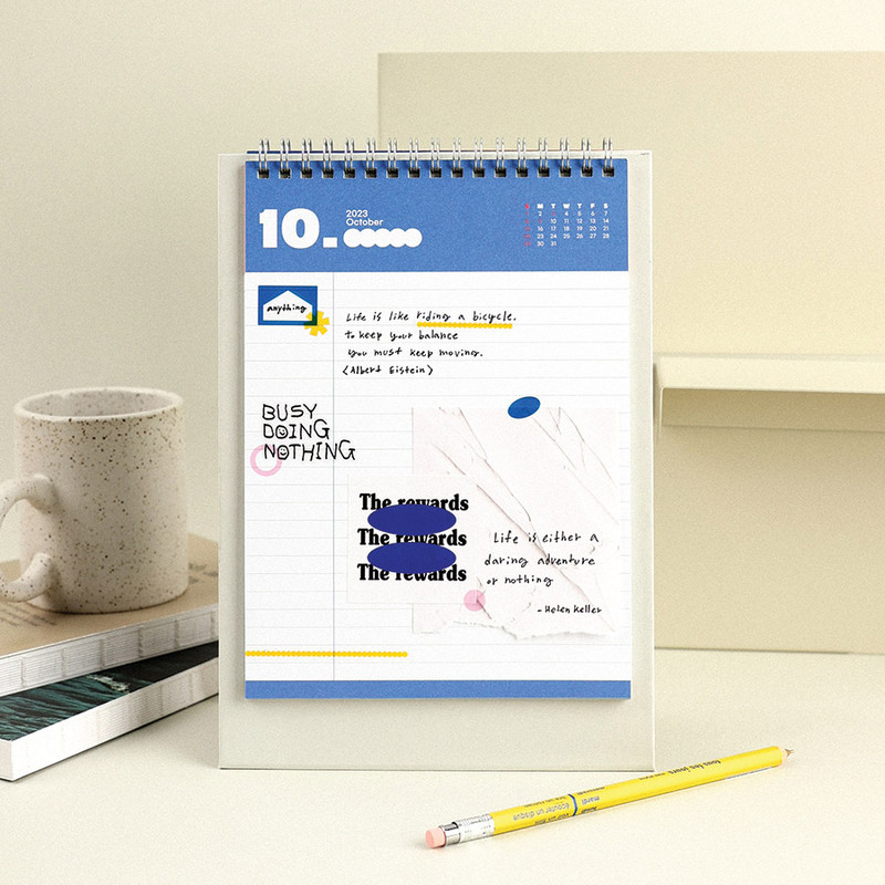 Wanna This 2023 Round A5 Standing Flip Desk Calendar