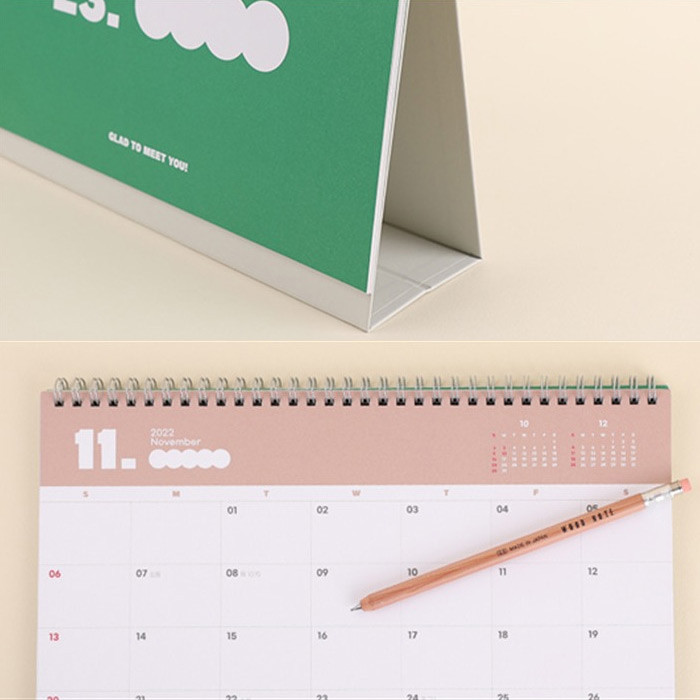 2023 Round A4 Standing Flip Desk Calendar