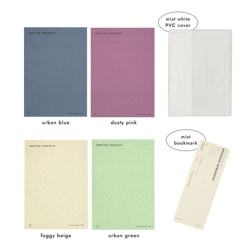 Urban blue, Dusty pink, Foggy beige, Urban green - 2023 Opening Sequence B6 Dated Weekly Planner
