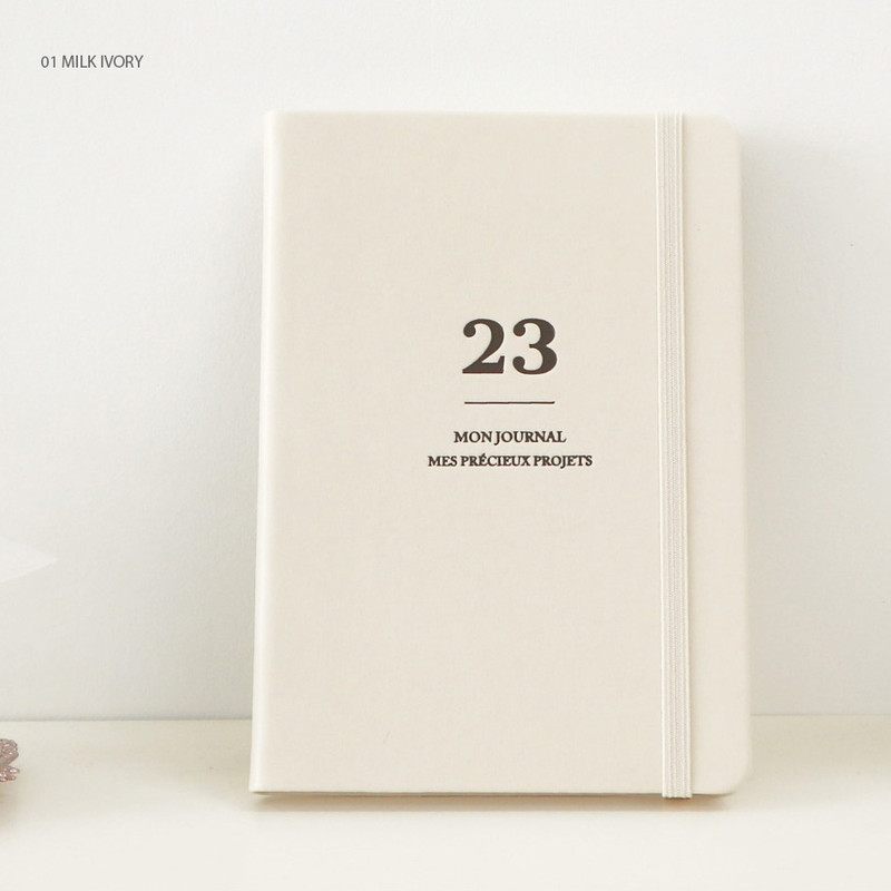 Milk ivory - 2023 Mon Journal B6 Dated Monthly Diary Planner