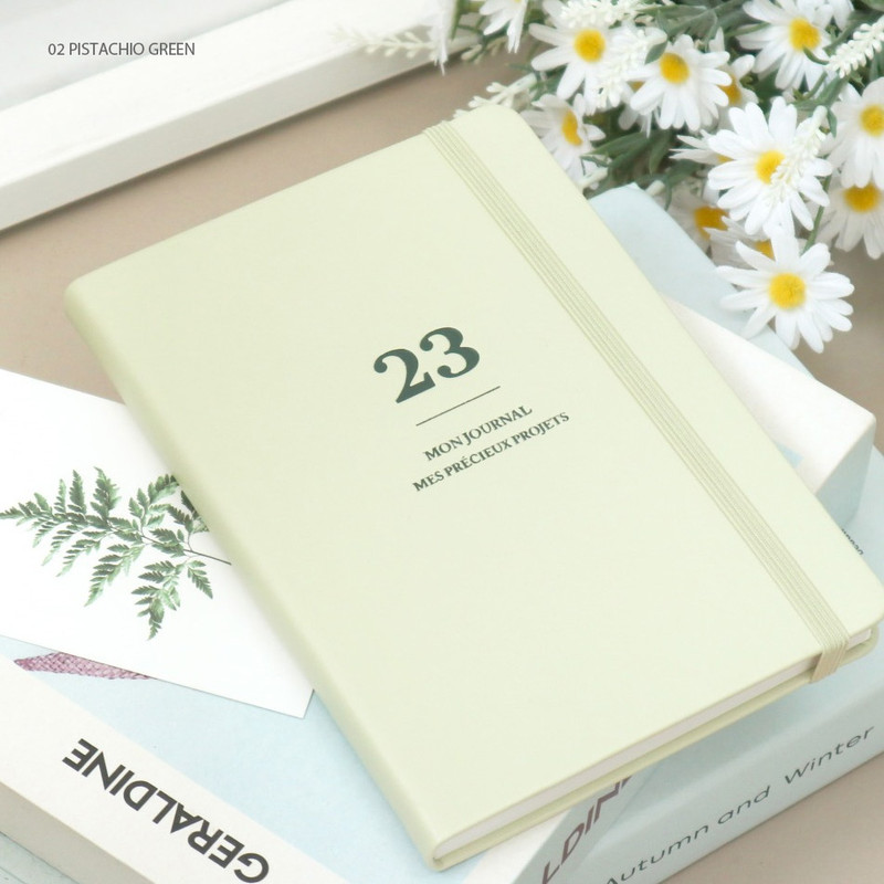 Pistachio green - 2023 Mon Journal B6 Dated Monthly Diary Planner