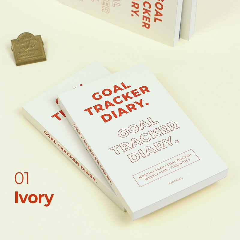 Ivory - Goal Planning Tracker Dateless Weekly Diary Planner