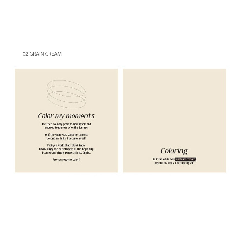 Grain cream - Color My Moments Dateless diary planner Grain cream - Color My Moments Dateless diary planner