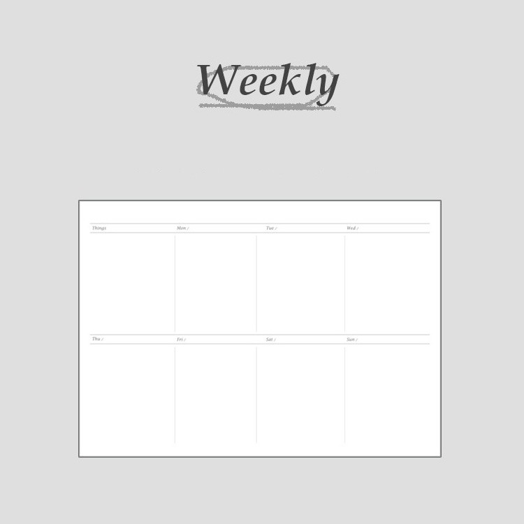 Weekly - My Things Dateless Weekly Diary Planner