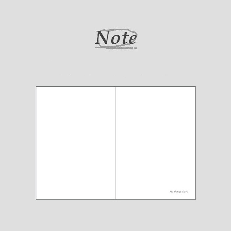 Note - My Things Dateless Weekly Diary Planner