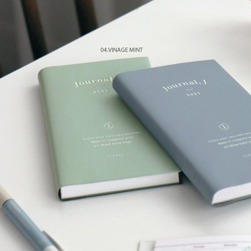 04 vintage mint - ICONIC 2023 Journal Journey Slim Dated Monthly Diary Planner