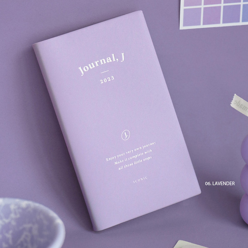 06 Lavender - ICONIC 2023 Journal Journey Slim Dated Monthly Diary Planner