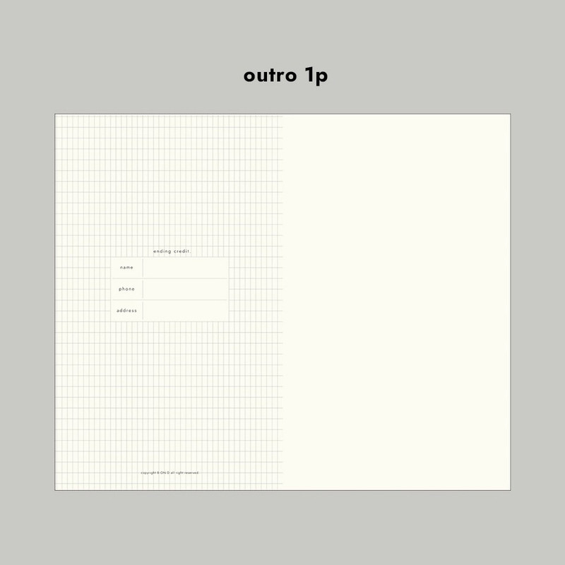 Outro - Sequence to Sequence 6 months Dateless Weekly Diary