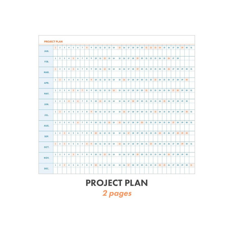 Project plan - 2023 Record On Slim Dated Monthly Diary