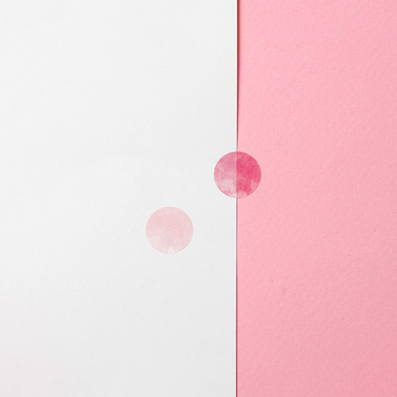 Detail of Pink Gradation 4AM Circle Paper Sticker 6 Sheets Detail of Pink Gradation 4AM Circle Paper Sticker 6 Sheets