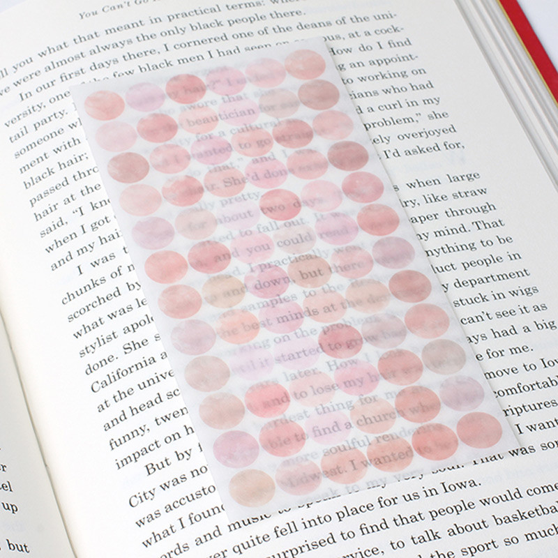 Pink Gradation 4AM Circle Paper Sticker 6 Sheets Pink Gradation 4AM Circle Paper Sticker 6 Sheets