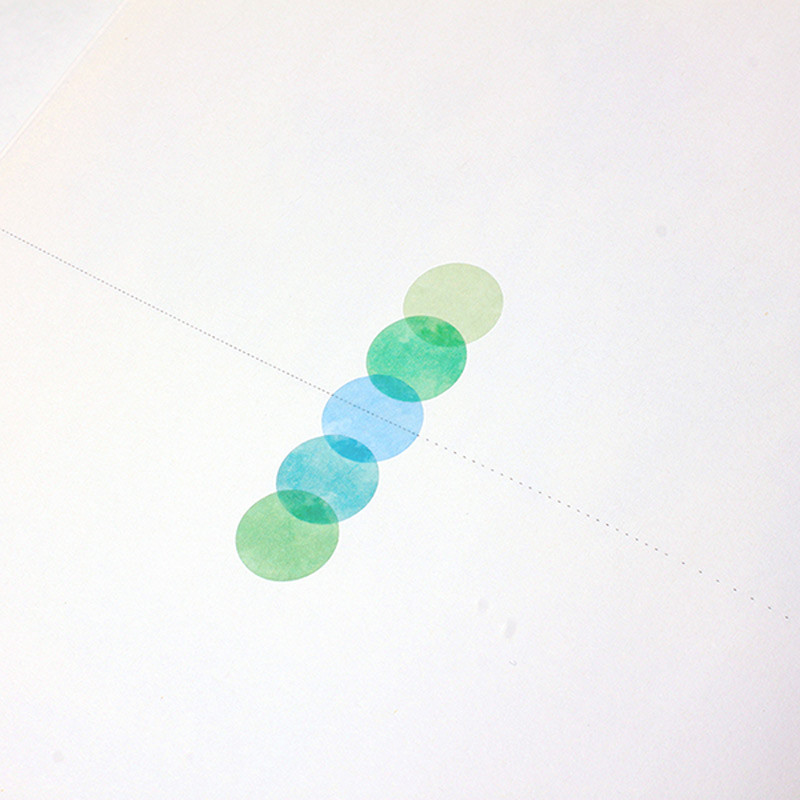 Detail of Sky Blue Gradation 3PM Circle Paper Sticker Detail of Sky Blue Gradation 3PM Circle Paper Sticker