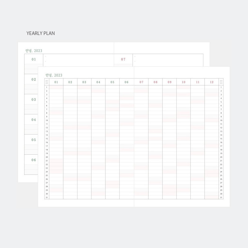 Yearly plan - 2023 Hello B6 Dated Weekly Planner