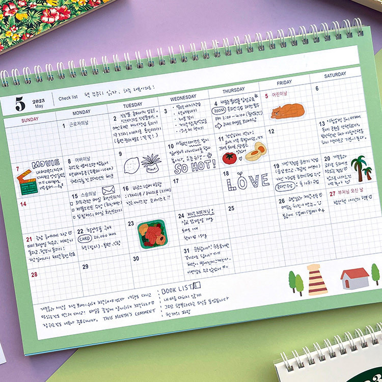 Monthly calendar - 2023 A4 Large Dated Monthly Planner Scheduler