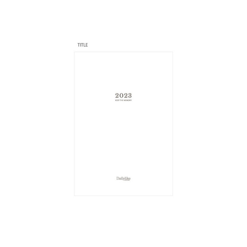 Title - 2023 Keep The Memory Hardcover Dated Weekly Diary