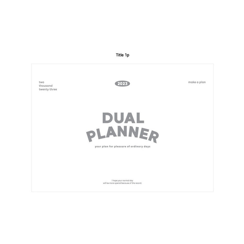 Title - 2023 Dual A4 Wirebound Dated Monthly Desk Planner