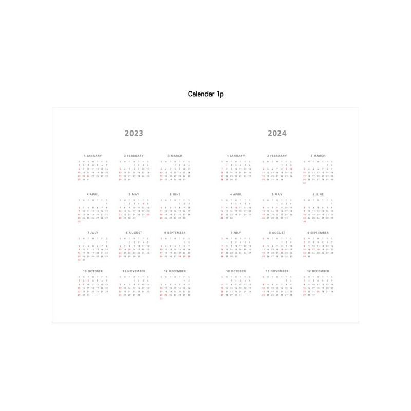 Calendar - 2023 Dual A4 Wirebound Dated Monthly Desk Planner