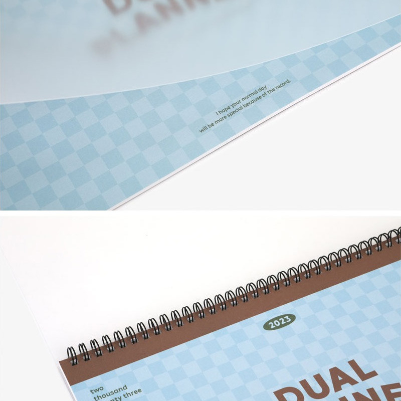 PP cover - 2023 Dual A4 Wirebound Dated Monthly Desk Planner