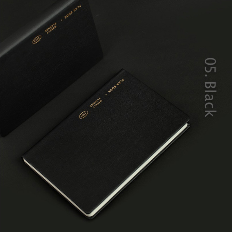Black - 2023 Simple B6 Hardcover Dated Weekly Planner