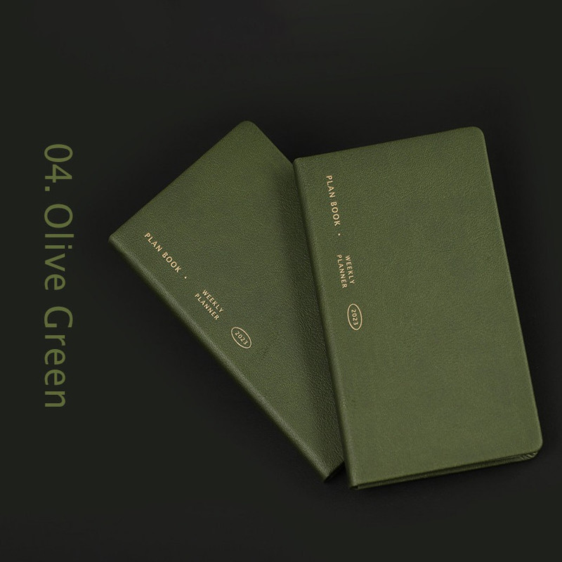 Olive green - 2023 Simple Long Hardcover Dated Weekly Planner
