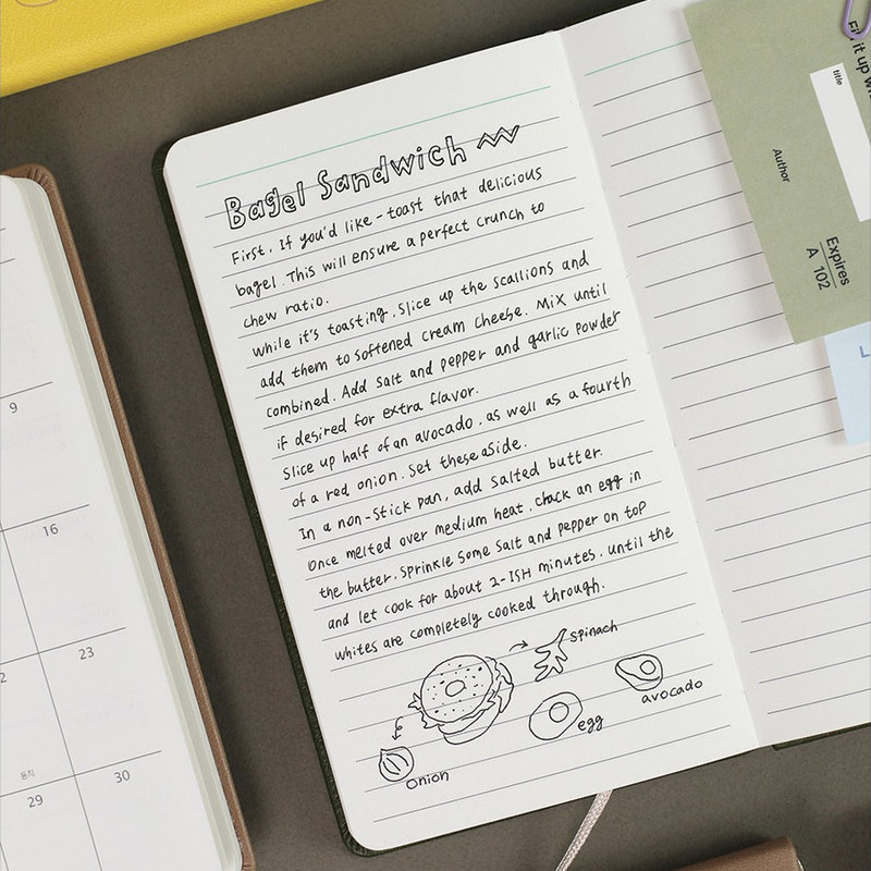 Lined notes - 2023 Simple Long Hardcover Dated Weekly Planner