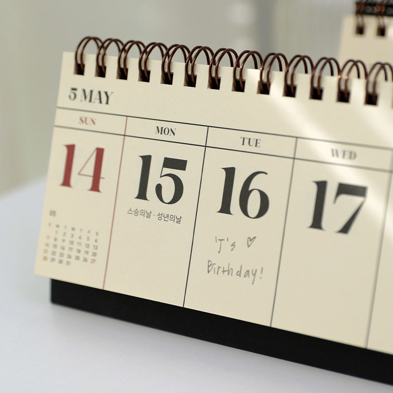 Detail of 2023 Classic Long Weekly Standing Flip Desk Calendar Detail of 2023 Classic Long Weekly Standing Flip Desk Calendar