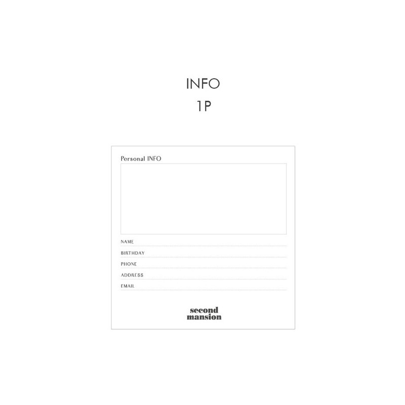 Info - Signature Square Undated Weekly Diary Planner