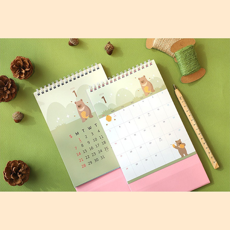 PLEPLE 2023 Chou Chou Monthly Standing Desk Calendar PLEPLE 2023 Chou Chou Monthly Standing Desk Calendar