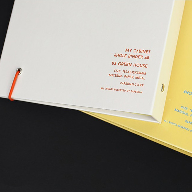 Detail of My Cabinet Hardcover 6-Ring A5 Binder Cover