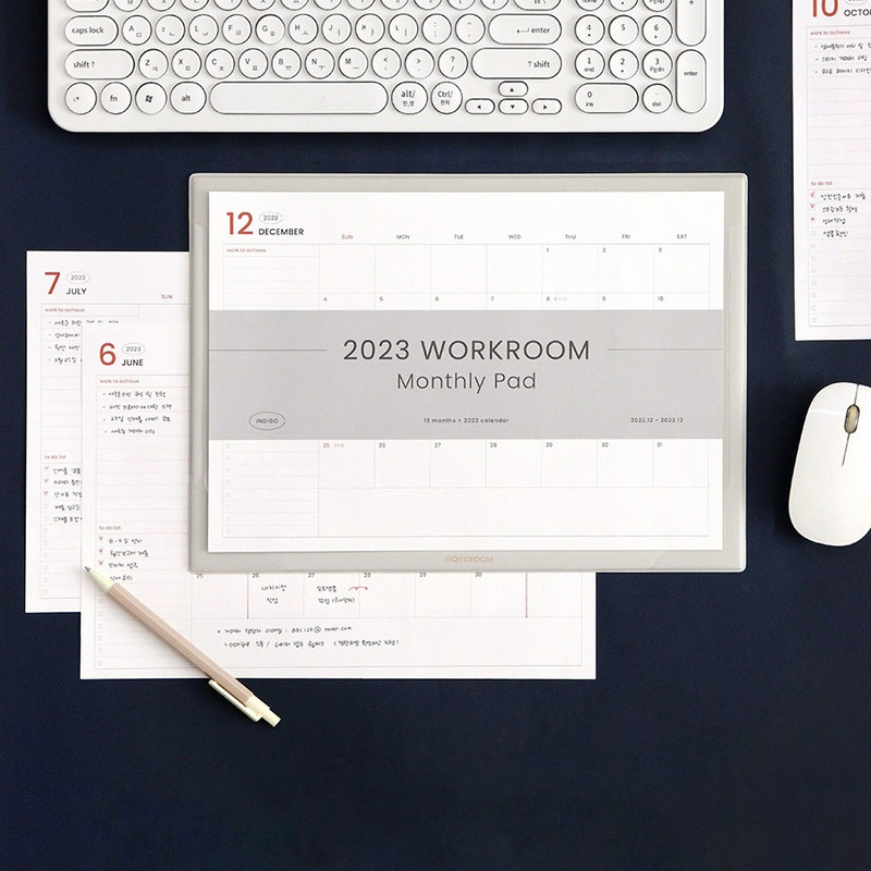 2023 Official Workroom Monthly Desk Pad Calendar