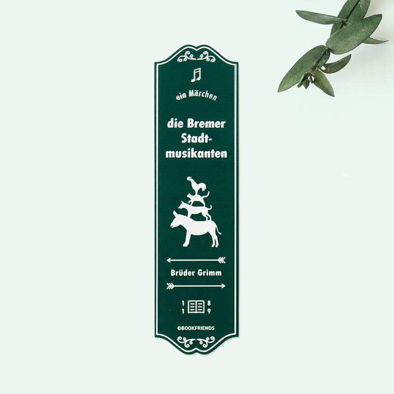 Town musicians of bremen - Bookfriends Coloring Steel Bookmark Town musicians of bremen - Bookfriends Coloring Steel Bookmark