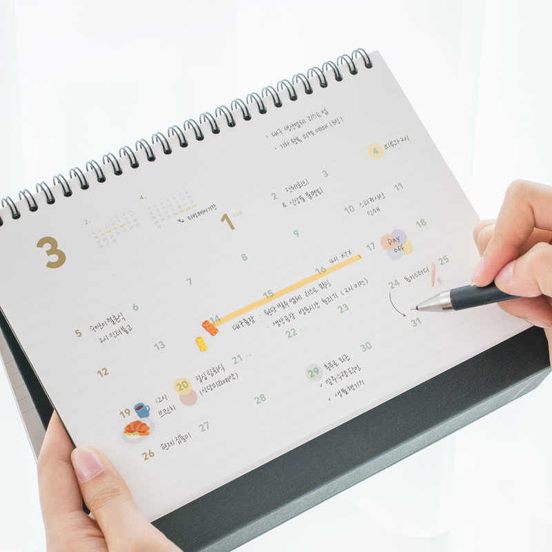 Usage example - 2023 Simple Medium Standing Flip Desk Calendar