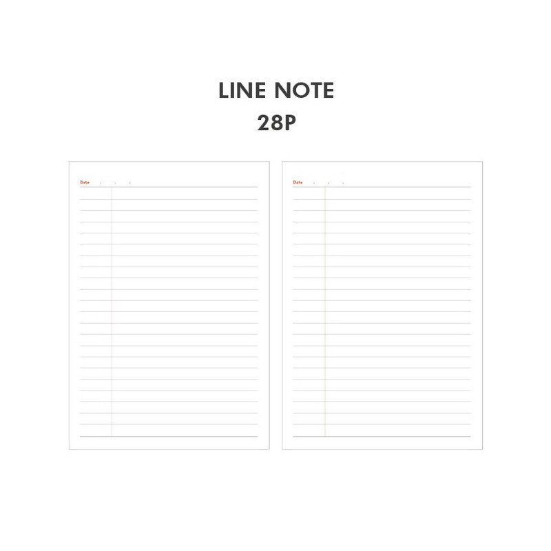 Lined note - Poetry B6 Dateless Weekly Diary Planner
