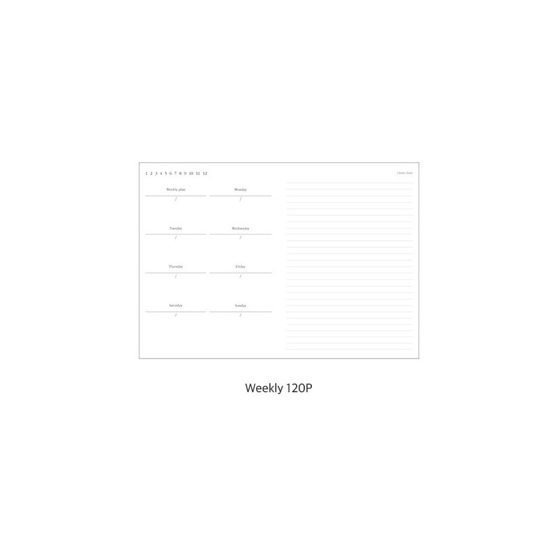 Weekly plan - Ardium Classic Hardcover A5 Dateless Weekly Diary Planner Weekly plan - Ardium Classic Hardcover A5 Dateless Weekly Diary Planner