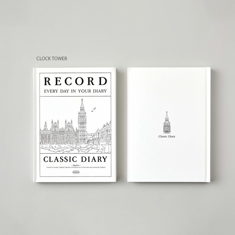 Clock tower - Ardium Classic Hardcover A5 Dateless Weekly Diary Planner Clock tower - Ardium Classic Hardcover A5 Dateless Weekly Diary Planner