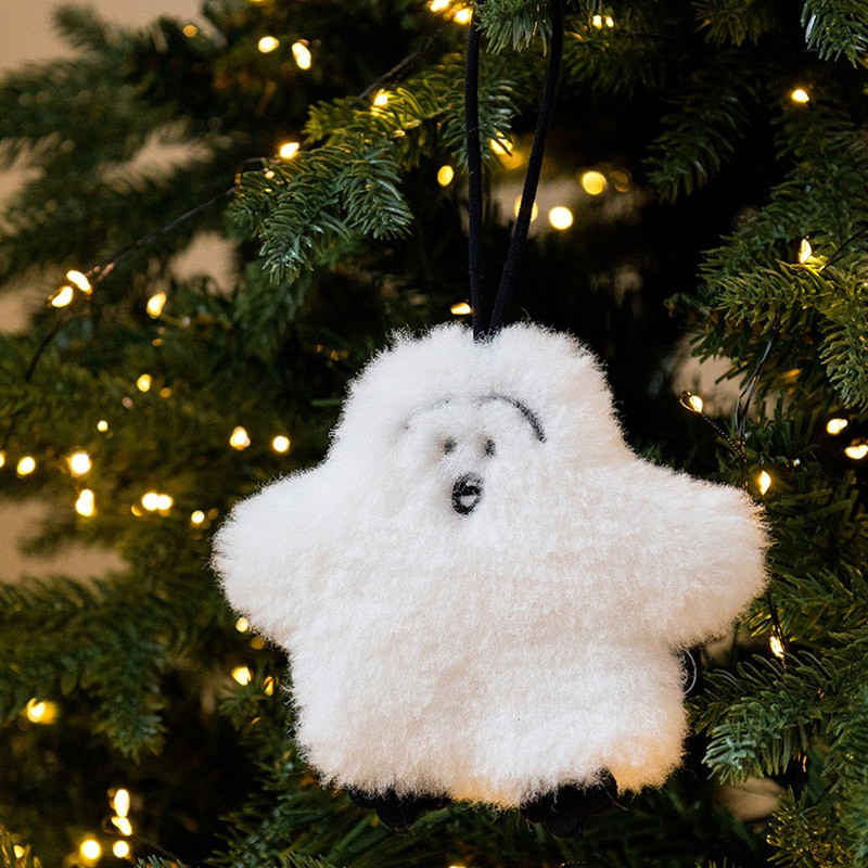 White - Little Bong Bong Fluffy Doll with Elastic Strap