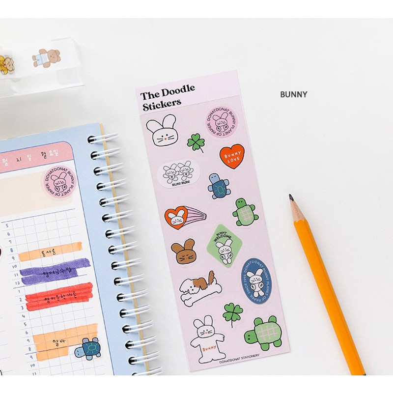 Bunny - Cute Character Clear PVC Slim Sticker Bunny - Cute Character Clear PVC Slim Sticker