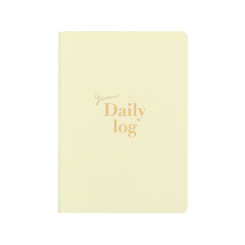 Antique white - Daily Log 6 Months B6 Dateless Daily Diary